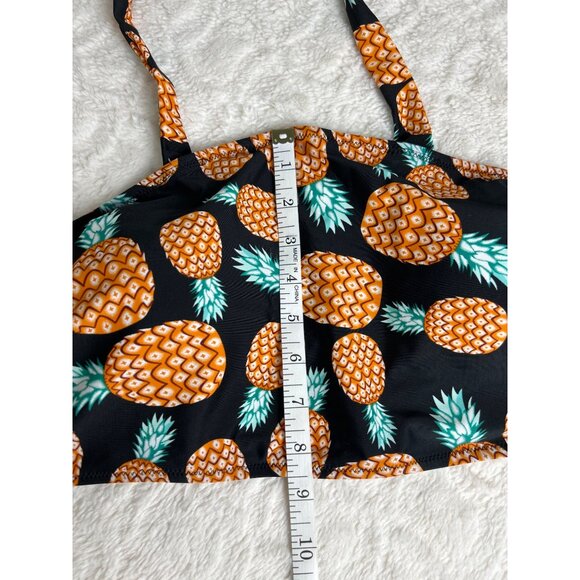 Cup She Pineapple Print Swim Top Size Large - Picture 7 of 9